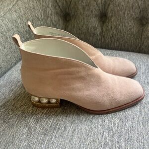 Jeffrey Campbell Pink Ankle Boots with Pearl Heel